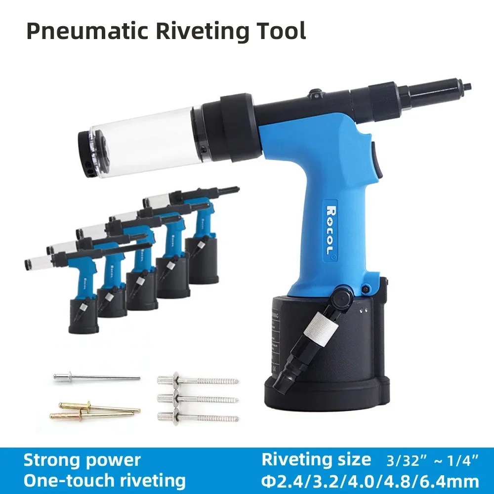 Rivet Setter Tool - Pneumatic Rivet Gun Industrial Self-Priming Core-Pulling