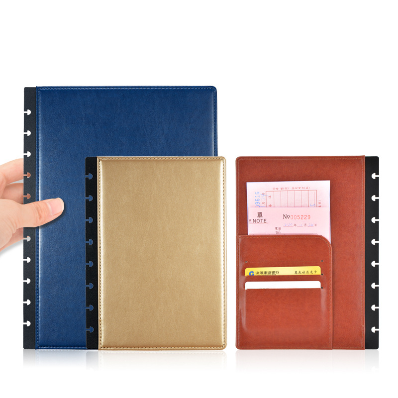 Leather Work Notepad - Loose-leaf Leather Cover Mushroom Hole Notebook