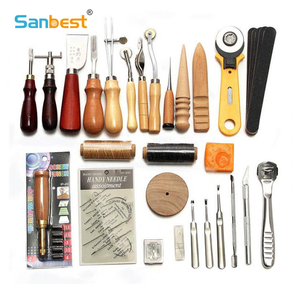 Leatherwork Punch - Sanbest Professional Leather Craft Tools Kit