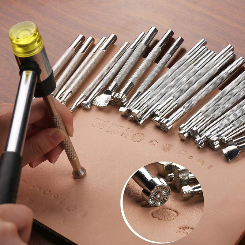 20Pcs Leather Stamping Tools L - Leather Work Organiser 评论和价格