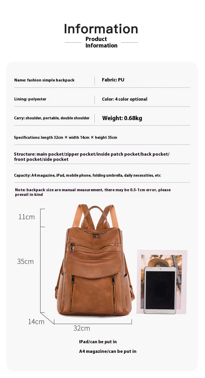 New Arrival Leather Laptop PU  - Leather Work Womens Backpack 评论和价格