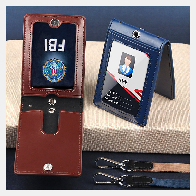 Genuine Leather ID Badge Holde - Leatherworker Name 评论和价格