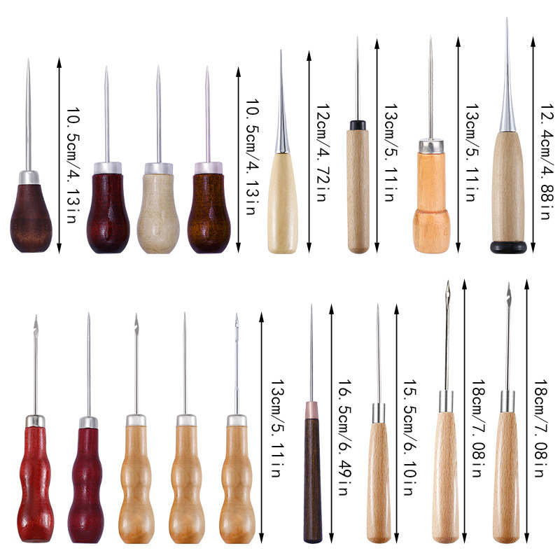 Leather Awl Wood Handle Awls S - Leather Work Organiser 评论和价格