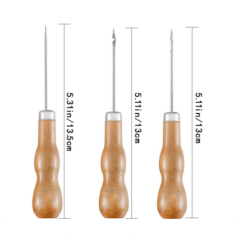 Leather Awl Wood Handle Awls S - Leather Work Organiser 评论和价格