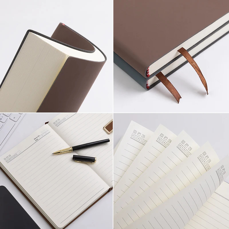 A5 Soft Leather Notebook with  - Leather Work Notepad 评论和价格