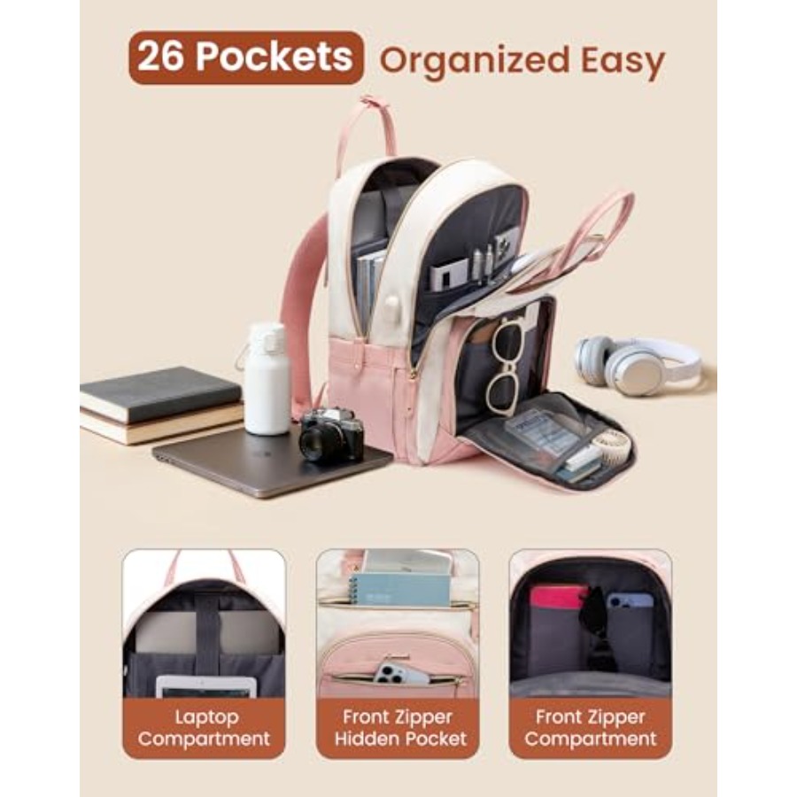 Backpack for Women, Laptop Bac - Leather Work Womens Backpack 评论和价格