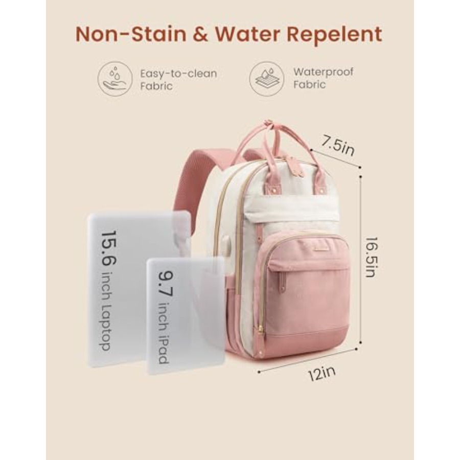 Backpack for Women, Laptop Bac - Leather Work Womens Backpack 评论和价格