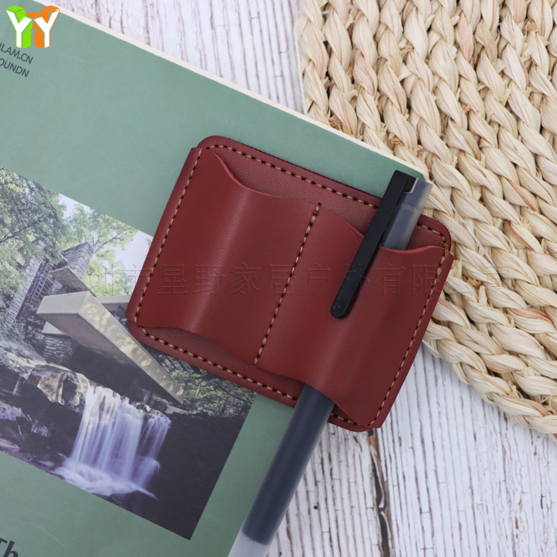 Portable PU Leather Pen Holder - Leather Work Notepad 评论和价格