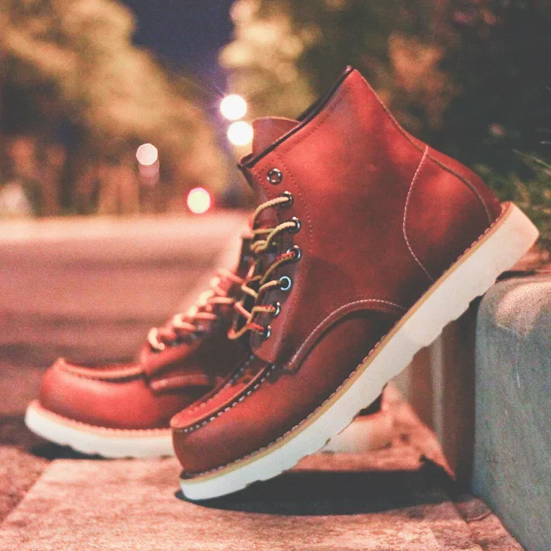 Genuine Leather Men's Boots Vi - Leather Work Organiser 评论和价格
