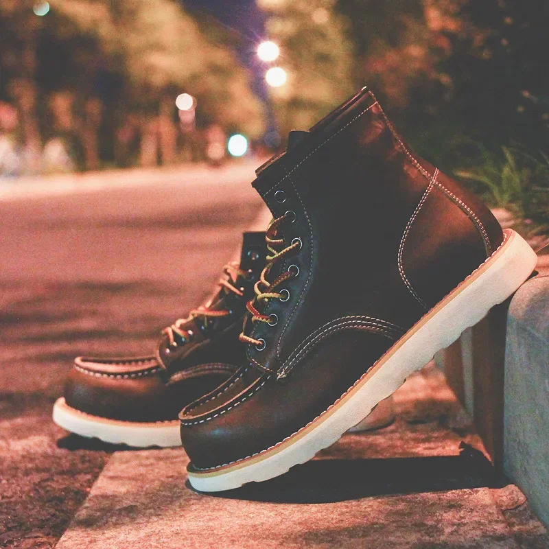 Genuine Leather Men's Boots Vi - Leather Work Organiser 评论和价格