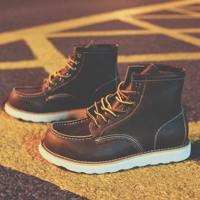Genuine Leather Men's Boots Vi - Leather Work Organiser 评论和价格