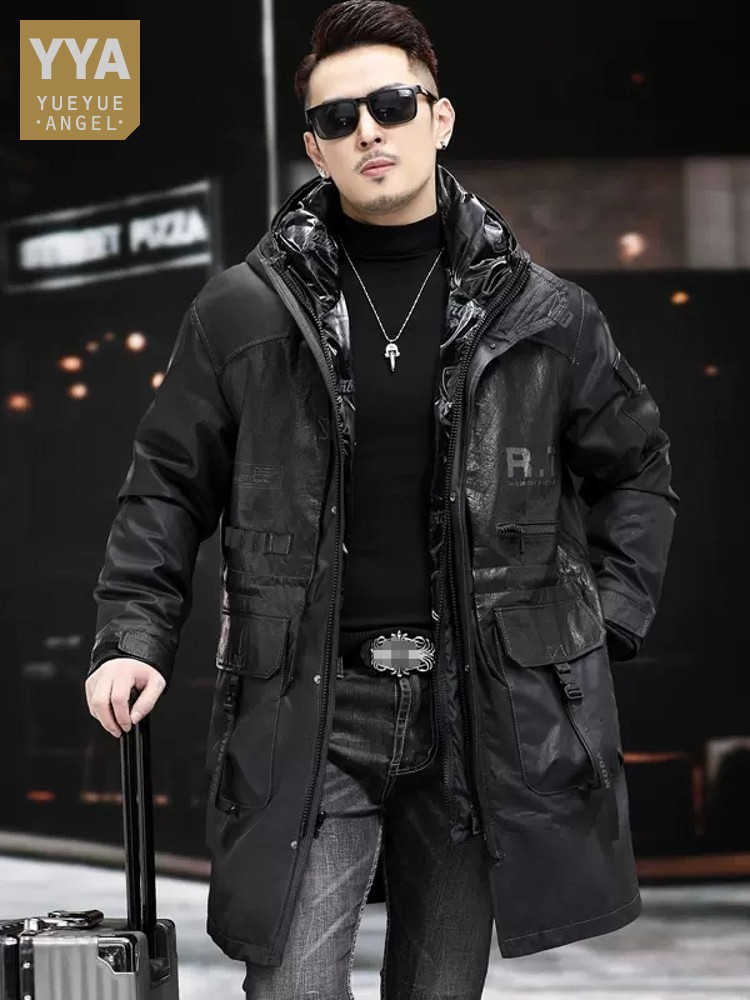 Winter Genuine Leather Coat Me - Leather Work Jacket With Hood 评论和价格