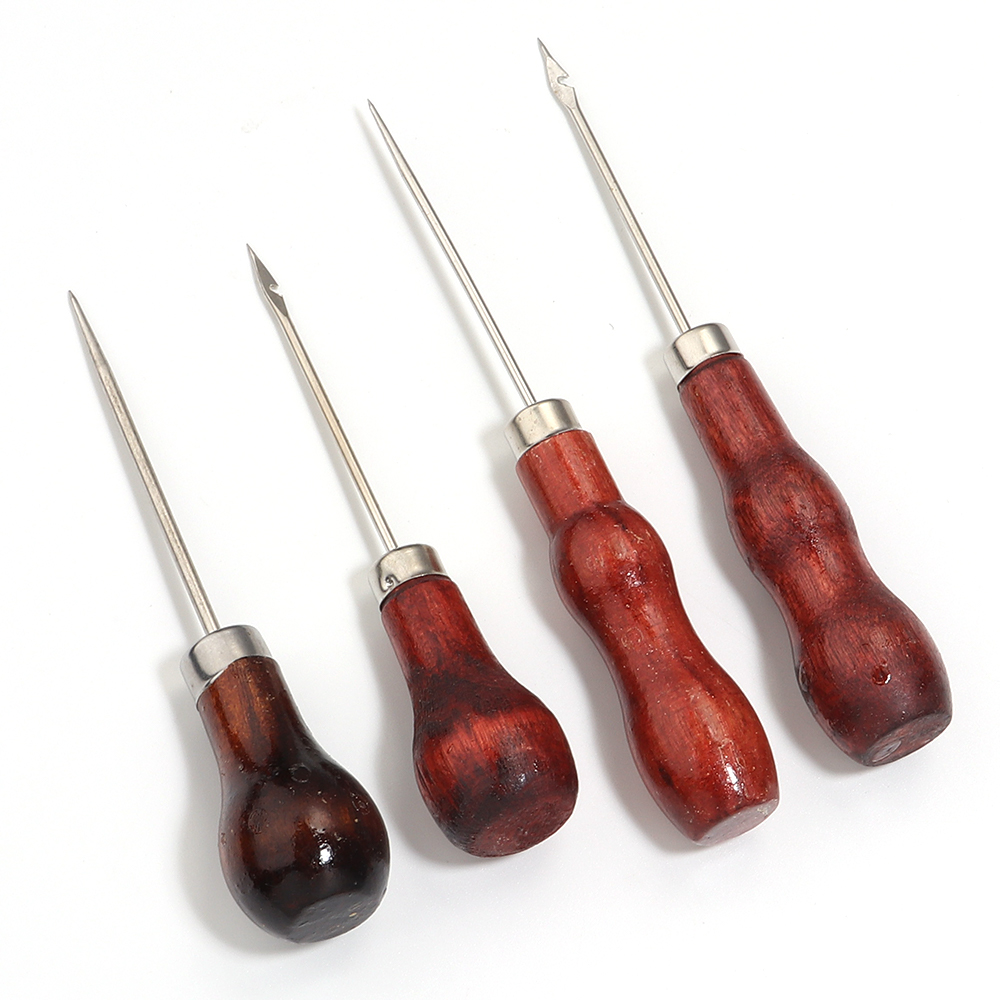 Wooden Handle Awls DIY Leather - Leatherwork Punch 评论和价格