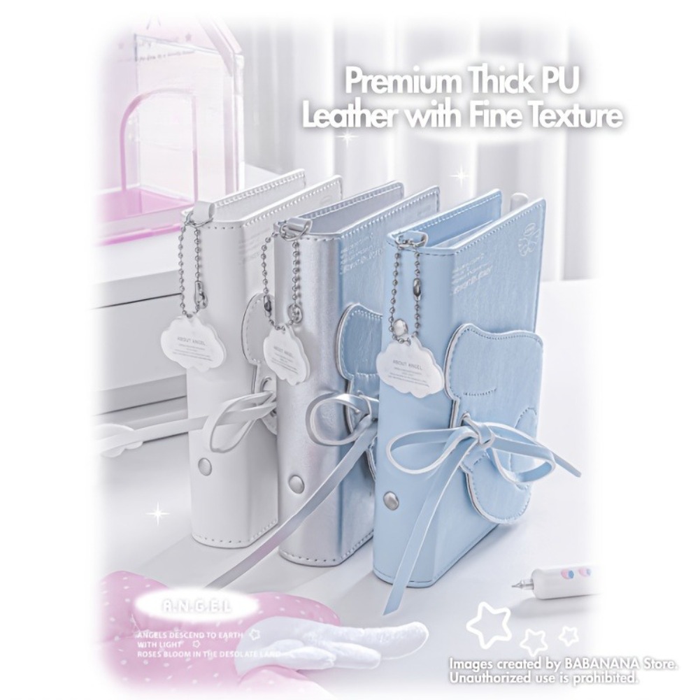 Kawaii Angel Wings Notebook A7 - Leather Work Notepad 评论和价格