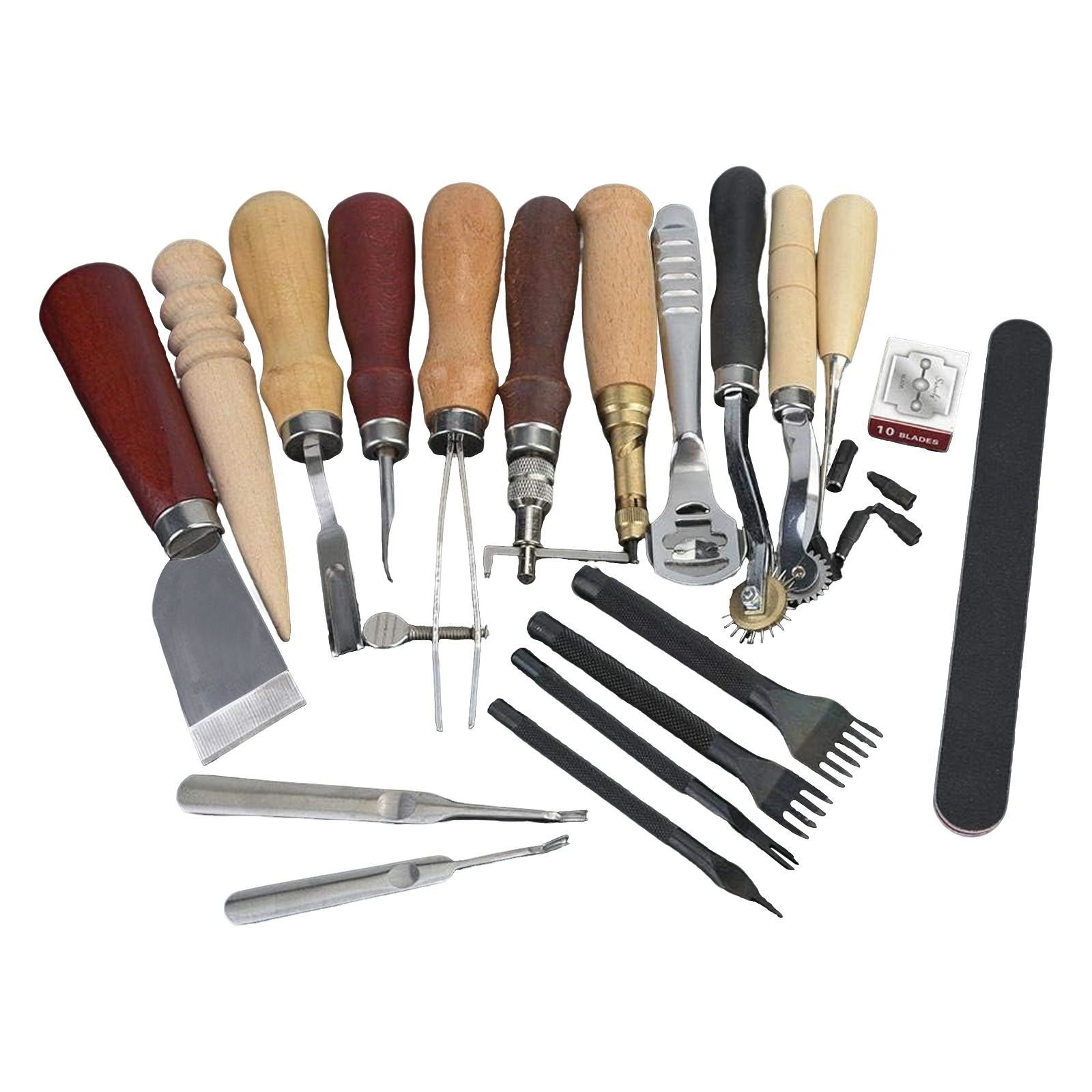 Leather Tools, 19 Pcs Leather  - Leatherwork Punch 评论和价格