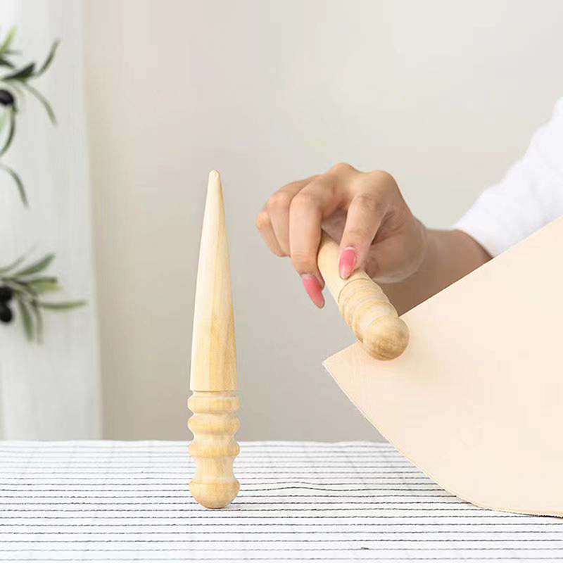 1PC Wood Leather Solid Wood Ro - Leather Work Organiser 评论和价格