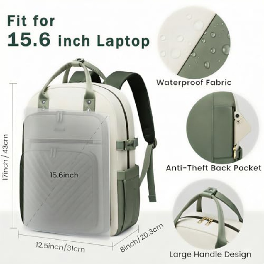 Laptop Backpack for Women, Wat - Leather Work Womens Backpack 评论和价格