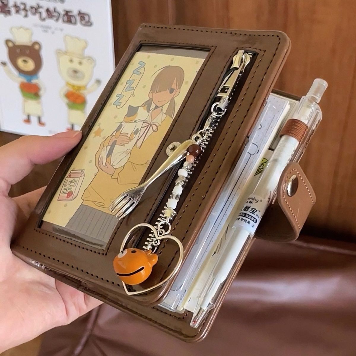 Retro Brown A7 Leather Loose L - Leather Work Notepad 评论和价格