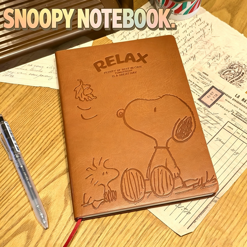 Vintage Snoopy A5 Leather Note - Leather Work Notepad 评论和价格