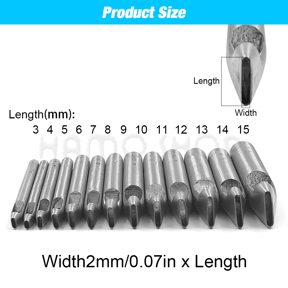2mm/3mm Width Leather Oval Sha - Leatherwork Punch 评论和价格