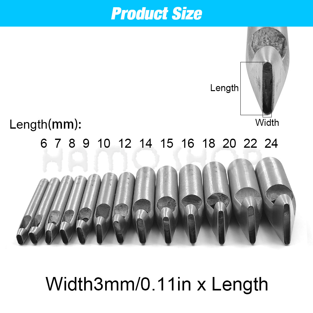 2mm/3mm Width Leather Oval Sha - Leatherwork Punch 评论和价格