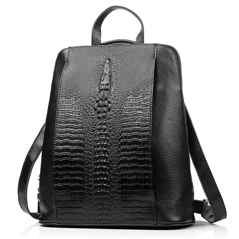 Zency Women's Crocodile Leathe - Leather Work Womens Backpack 评论和价格