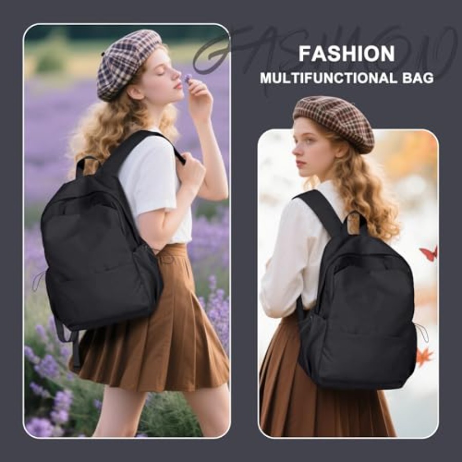 Black Backpack for Women, Smal - Leather Work Womens Backpack 评论和价格