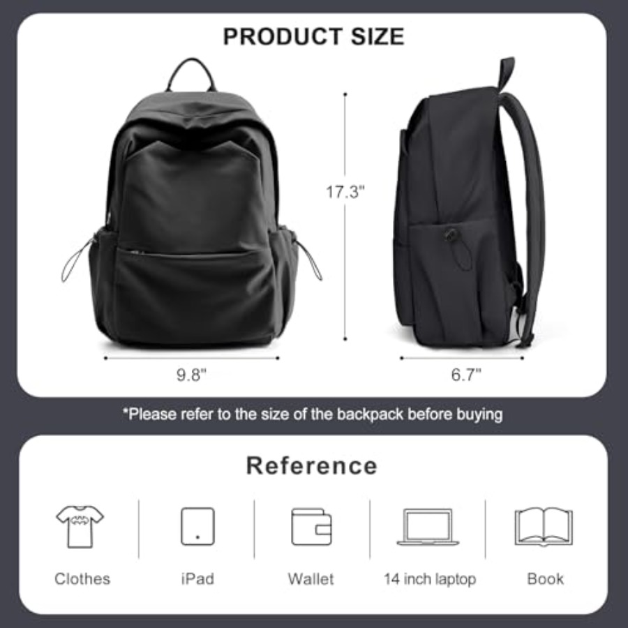 Black Backpack for Women, Smal - Leather Work Womens Backpack 评论和价格