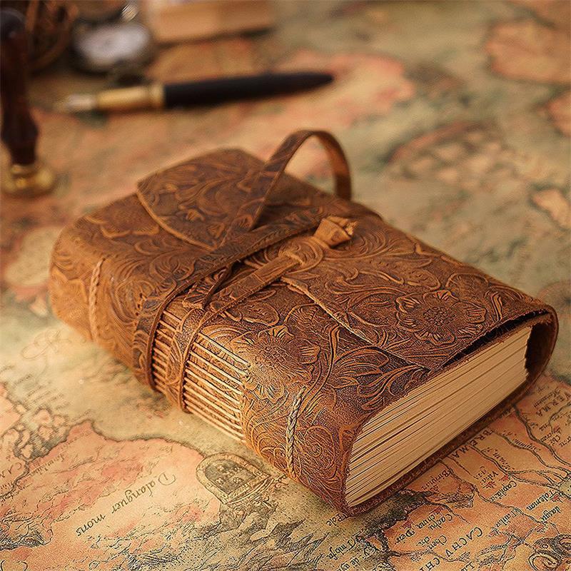 Handmade Leather Notebook Brow - Leather Work Notepad 评论和价格
