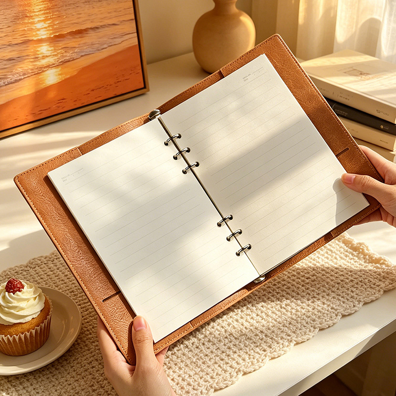 A5 Vintage Faux Leather Refill - Leather Work Notepad 评论和价格